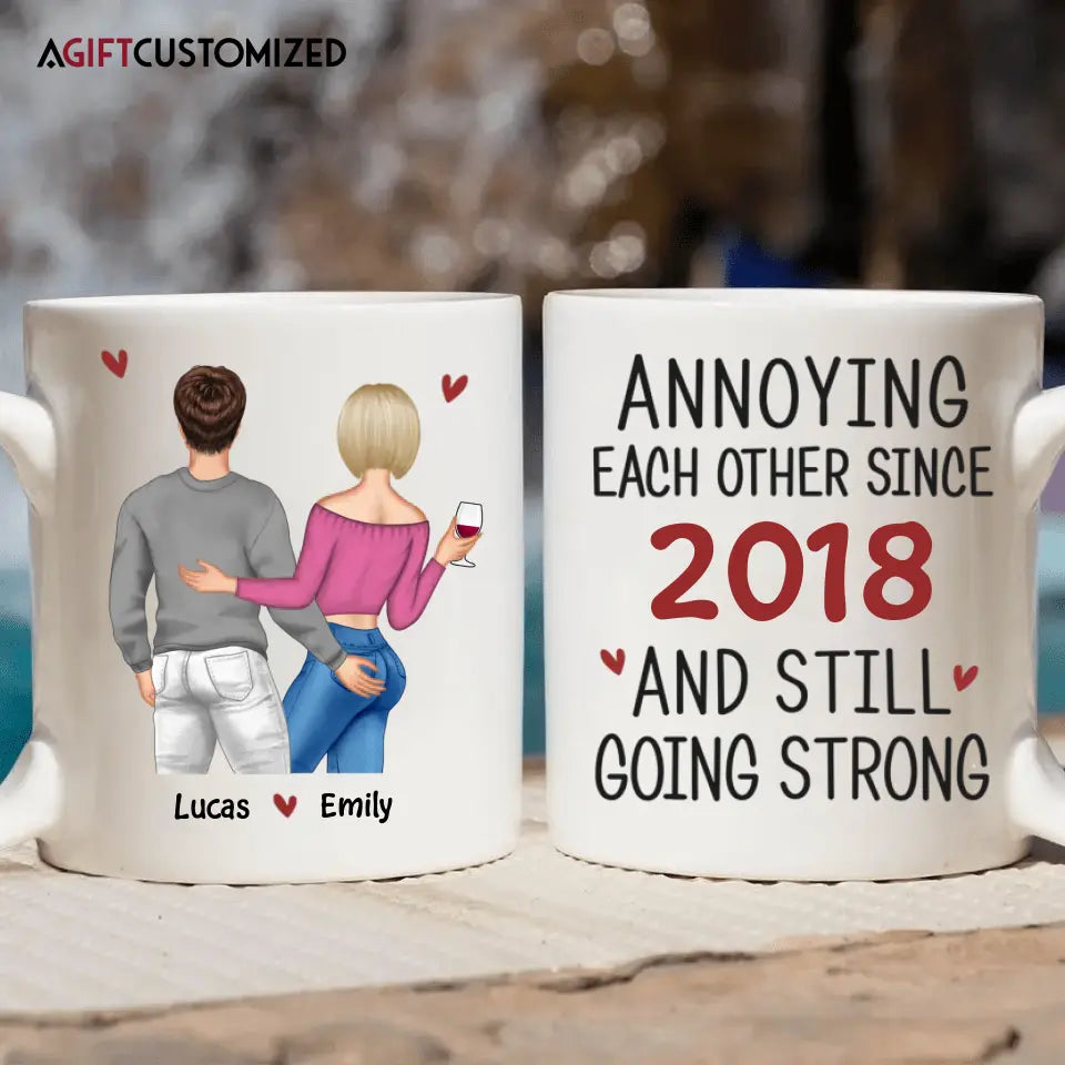 Agiftcustomized Personalized Custom White Mug - Birthday, Anniversary Gift For Couple - I Promise To Always Be By Your Side Or Under You Or On Top Of You