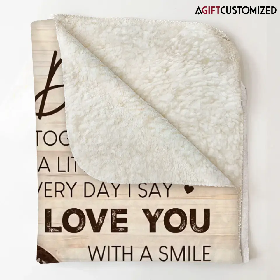 Agiftcustomized Personalized Blanket - Father's Day Gift For Dad - Dad Happy First Father's Day