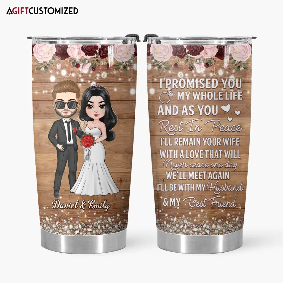 Agiftcustomized Personalized Custom Tumbler - Anniversary, Wedding Gift For Couple - This Girl Loves Her Husband