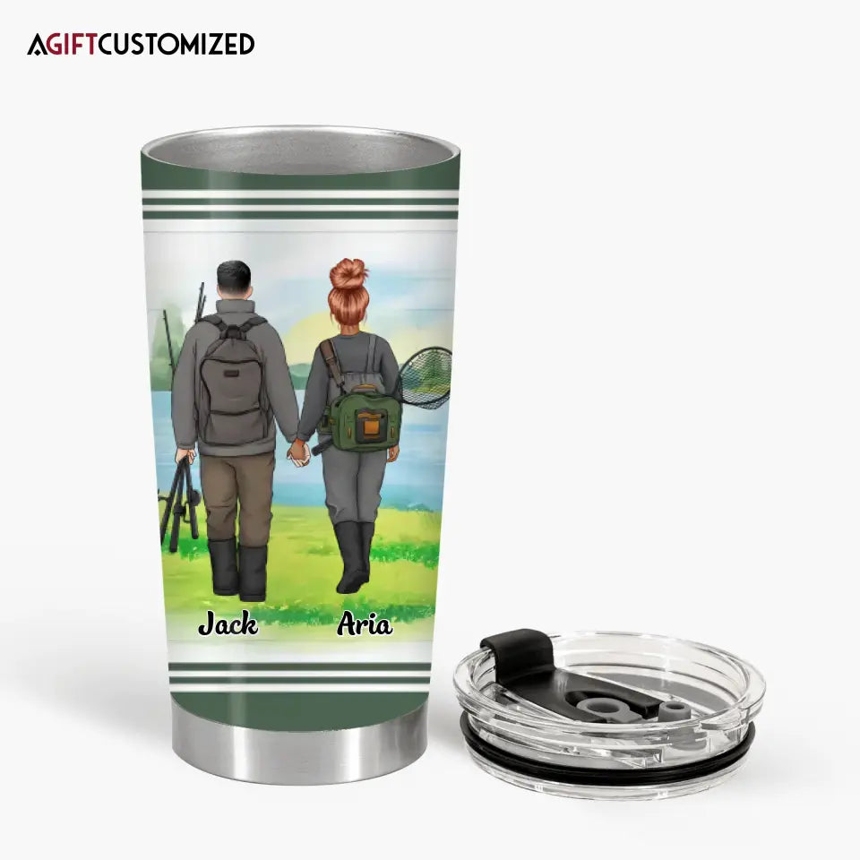 Agiftcustomized Personalized Custom Tumbler - Anniversary Gift For Couple, Fishing Lover - You Are The Rod To My Reel
