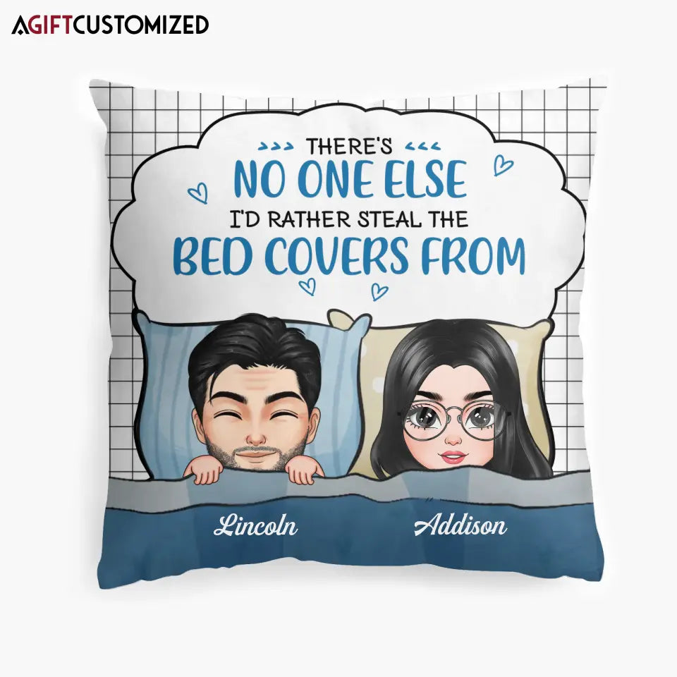 Agiftcustomized Personalized Custom Pillow Case - Anniversary Gift For Couple - No One I'd Rather Snoring Besides Me