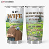 Agiftcustomized Personalized Custom Tumbler - Anniversary Gift For Wife, Couple - To My Wife, My Queen Forever