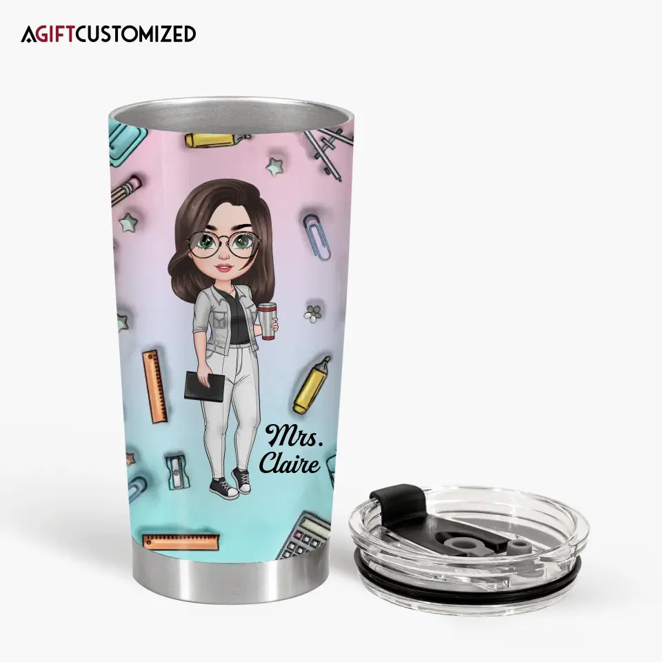 Agiftcustomized Personalized Custom Tumbler - Teacher's Day, Appreciation Gift For Teacher - It's Me I'm The Teacher