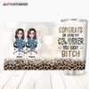 Agiftcustomized Personalized Custom Tumbler - Birthday Gift For Office Staff, Colleague - Congrats On Being My Coworker