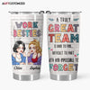 Agiftcustomized Personalized Custom Tumbler - Birthday Gift For Office Staff, Colleague - You Are The Reason I Don&#39;t Punch People At Work