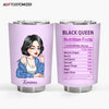 Agiftcustomized Personalized Custom Tumbler - Juneteenth, Birthday Gift For Black Woman - Black Queen Nutritrional Facts