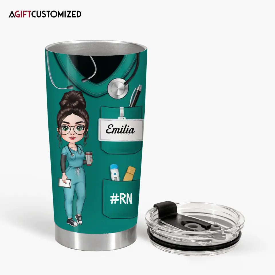 Agiftcustomized Personalized Custom Tumbler - Nurse's Day, Appreciation Gift For Nurse - Nurse Nutrition Facts