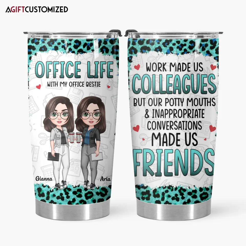 Agiftcustomized Personalized Custom Tumbler - Birthday Gift For Office Staff, Colleague - Office Life