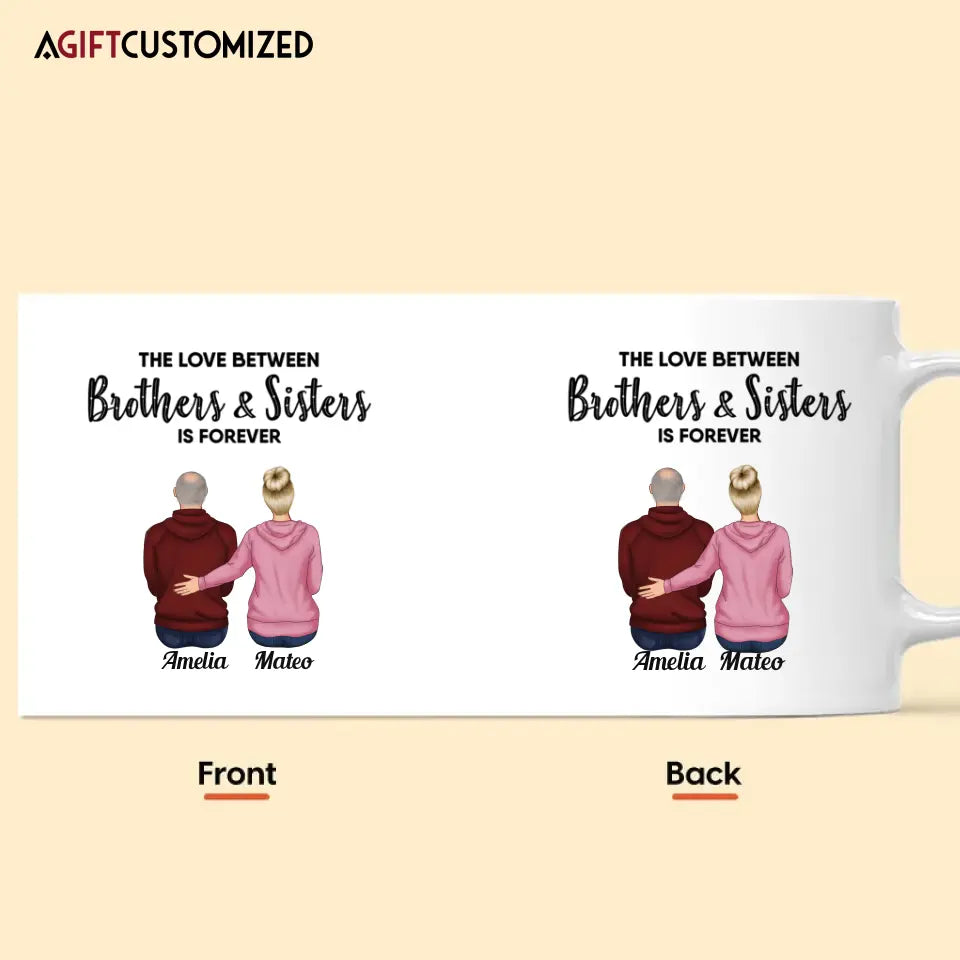 Agiftcustomized Personalized Custom White Mug - Birthday Gift For Family - The Love Between Family Is Forever