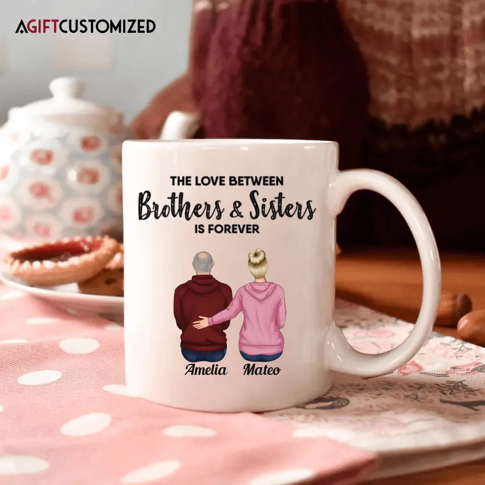 Agiftcustomized Personalized Custom White Mug - Birthday Gift For Family - The Love Between Family Is Forever