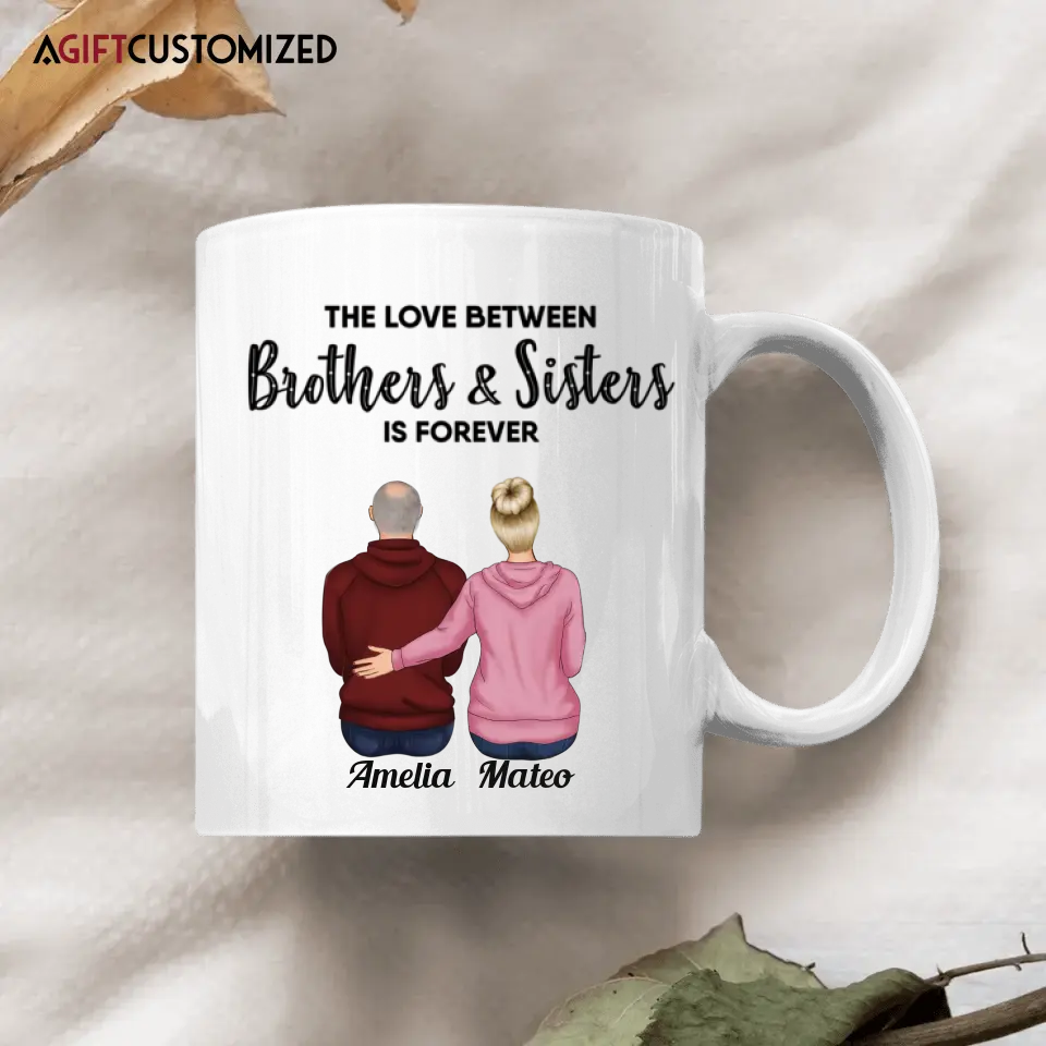 Agiftcustomized Personalized Custom White Mug - Birthday Gift For Family - The Love Between Family Is Forever
