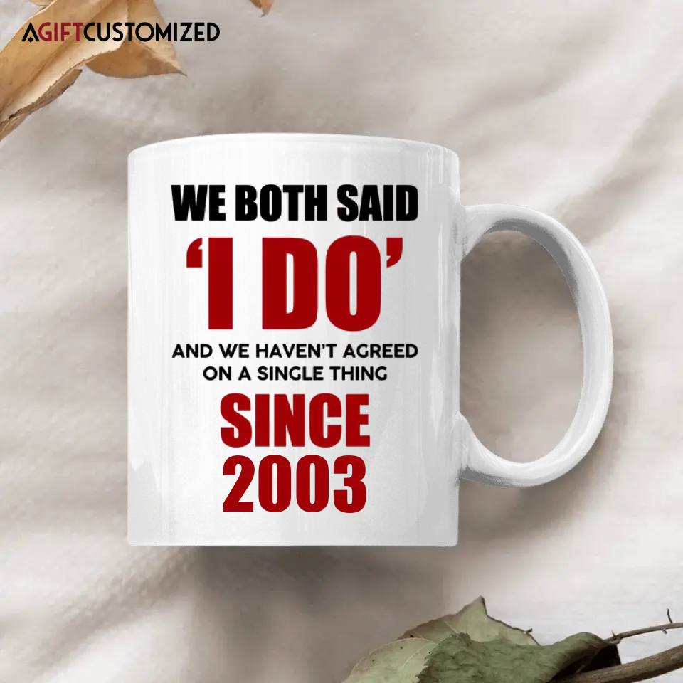 Agiftcustomized Personalized Custom White Mug - Anniversary Gift For Couple - Anniversary Couple