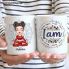 Agiftcustomized Personalized Custom White Mug - Gift For Yoga Lover - I Am Strong Beautiful