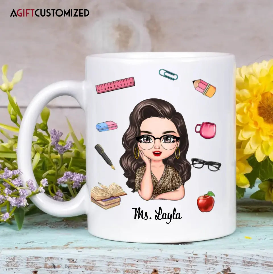 Agiftcustomized Personalized Custom White Mug - Birthday, Teacher's Day Gift For Teacher - Teacher Life