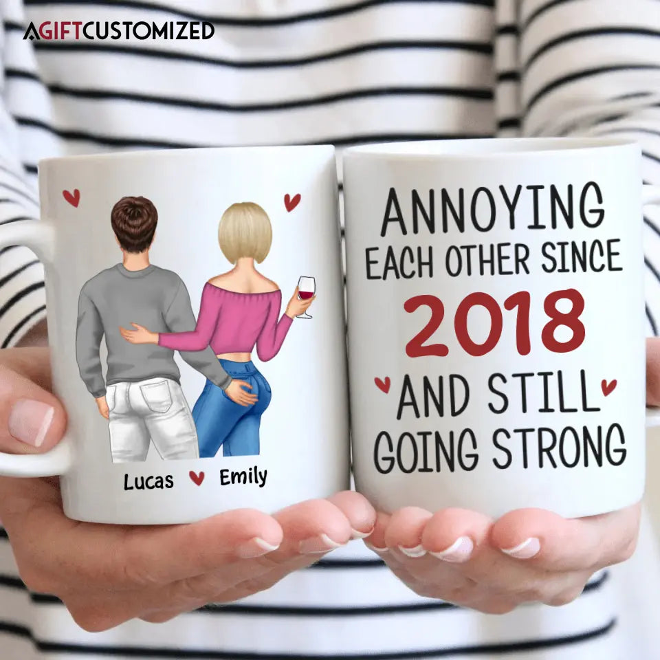 Agiftcustomized Personalized Custom White Mug - Birthday, Anniversary Gift For Couple - I Promise To Always Be By Your Side Or Under You Or On Top Of You