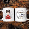 Agiftcustomized Personalized Custom White Mug - Gift For Yoga Lover - I Am Strong Beautiful