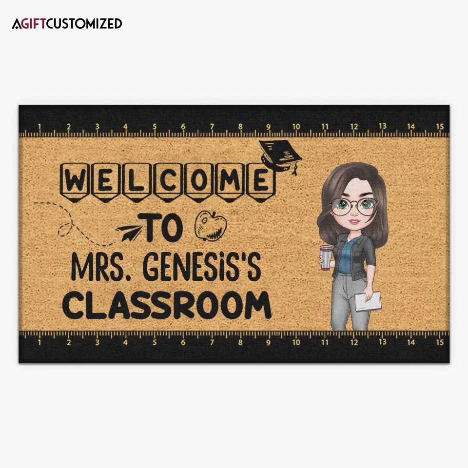 Agiftcustomized Personalized Custom Doormat - Gift For Teacher - Welcome To My Classroom