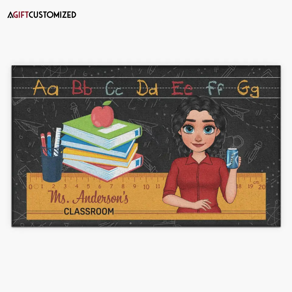 Agiftcustomized Personalized Custom Doormat - Teacher's Day, Appreciation Gift For Teacher - Welcome To My Classroom