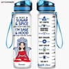 Agiftcustomized Personalized Custom Water Tracker Bottle - Gift For Yoga Lover - I Am Not Sugar And Spice