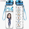 Agiftcustomized Personalized Custom Water Tracker Bottle - Teacher&#39;s Day, Appreciation Gift For Teacher - Water Scrubs And Rubber Gloves