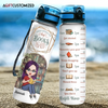 Agiftcustomized Personalized Custom Water Tracker Bottle - Birthday Gift For Reading Lover - Easily Distracted By Books