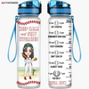 Agiftcustomized Personalized Custom Water Tracker Bottle - Birthday Gift For Baseball, Softball Lover - Keep Calm And Stay Hydrated