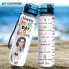 Agiftcustomized Personalized Custom Water Tracker Bottle - Teacher&#39;s Day, Birthday Gift For Teacher - Happy First Day Of School