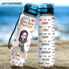 Agiftcustomized Personalized Custom Water Tracker Bottle - Teacher&#39;s Day, Birthday Gift For Teacher - Teach Love Inspire Motivate