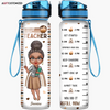 Agiftcustomized Personalized Custom Water Tracker Bottle - Teacher&#39;s Day, Birthday Gift For Teacher - I Teach Love