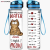 Agiftcustomized Personalized Custom Water Tracker Bottle - Birthday, Funny Gift For Cat Mom, Cat Dad, Cat Lover, Cat Owner - Drink Your Water Right Meow