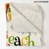 Agiftcustomized Personalized Custom Blanket - Teacher&#39;s Day, Appreciation Gift For Teacher - Teach Love Inspire