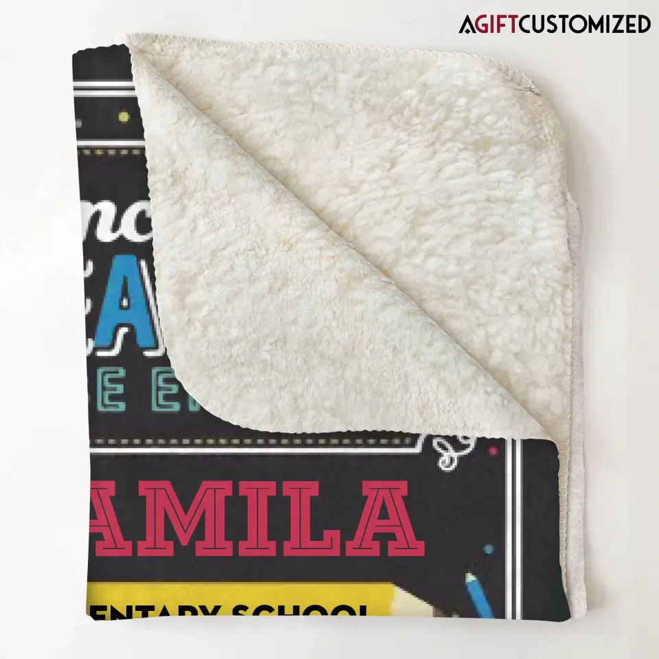 Agiftcustomized Personalized Custom Blanket - Teacher's Day, Birthday Gift For Teacher - The Influence Of A Good Teacher Can Never Be Erased