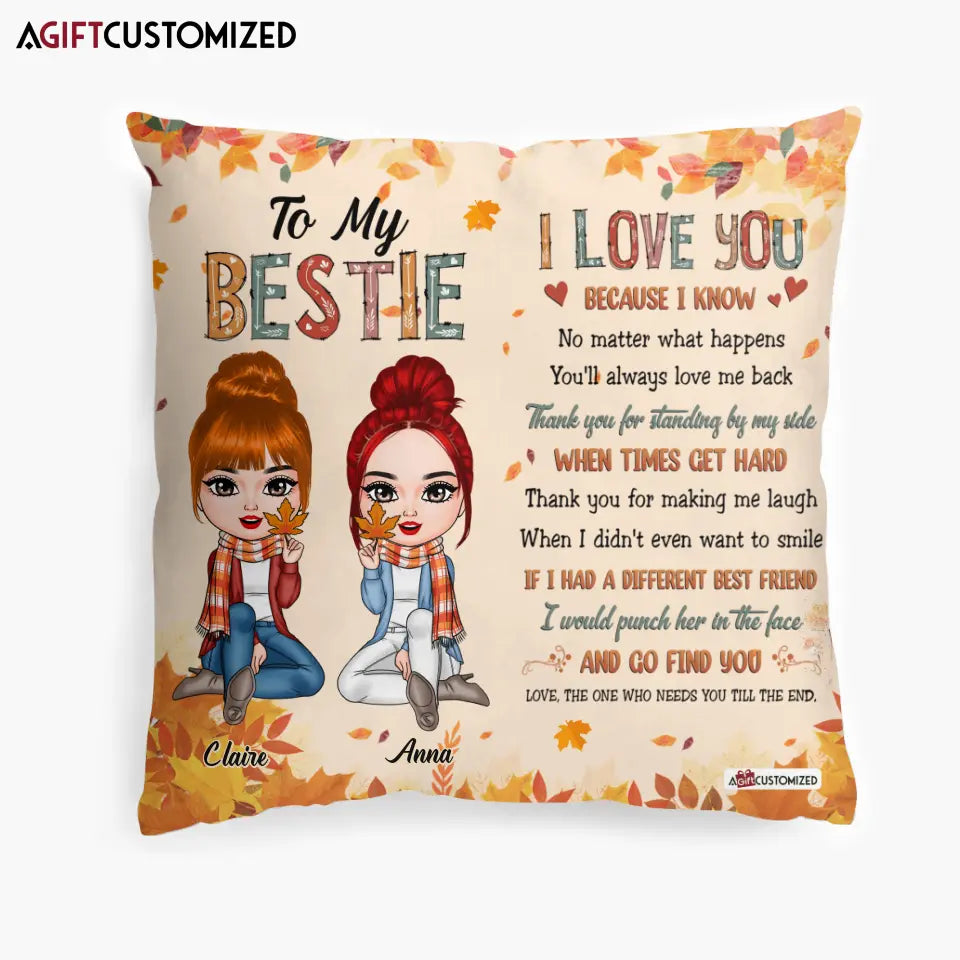Agiftcustomized Personalized Pillow Case - Gift For Friend - To My Bestie