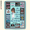 Agiftcustomized Personalized Blanket - Birthday, Nurse&#39;s Day Gift For Nurse - Faith Hope Love Nurse Life