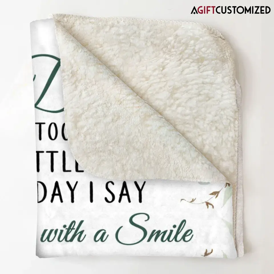 Agiftcustomized Personalized Blanket - Birthday, Father's Day Gift For Dad - I Love You With A Smile First Fathers Day