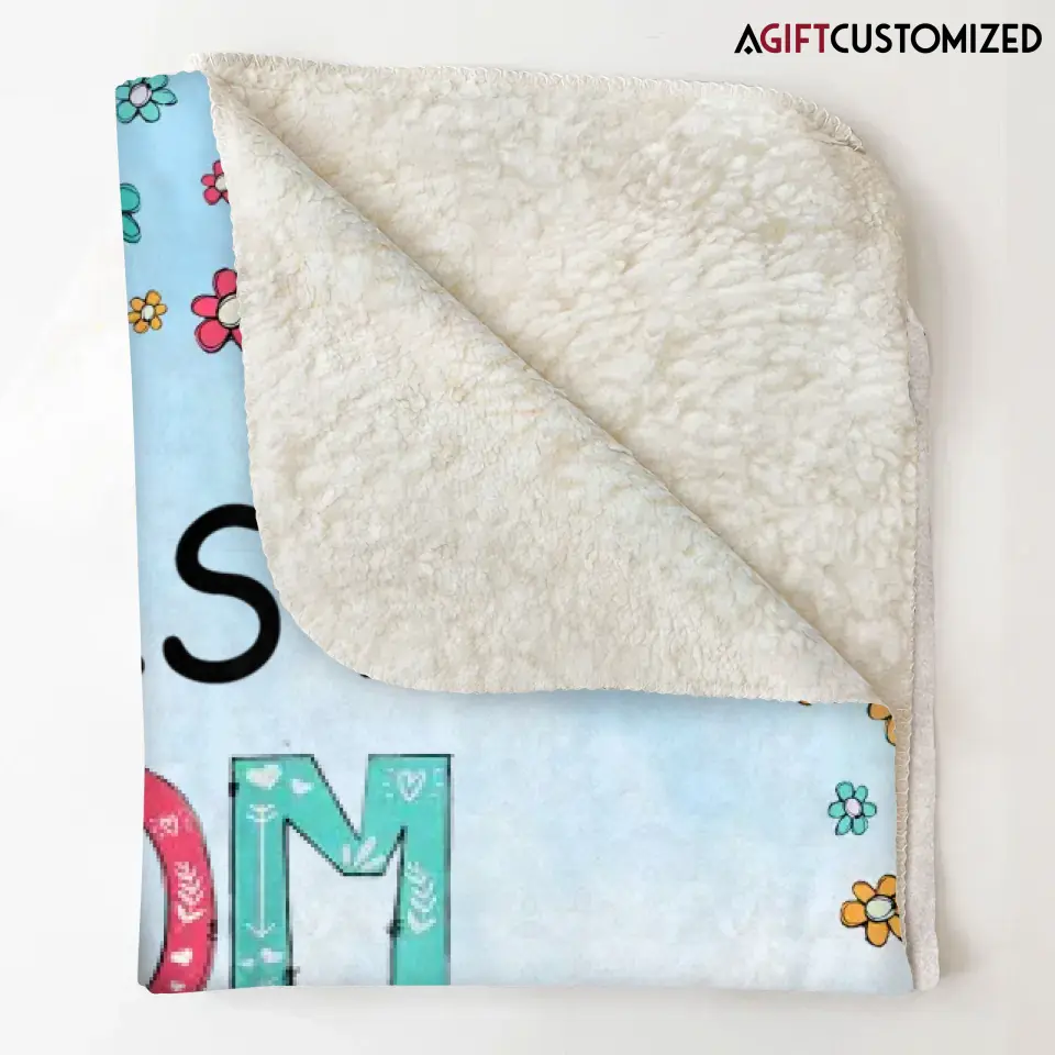 Agiftcustomized Personalized Blanket - Birthday, Mother's Day Gift For Mom, Grandma - First Mom Now Grandma