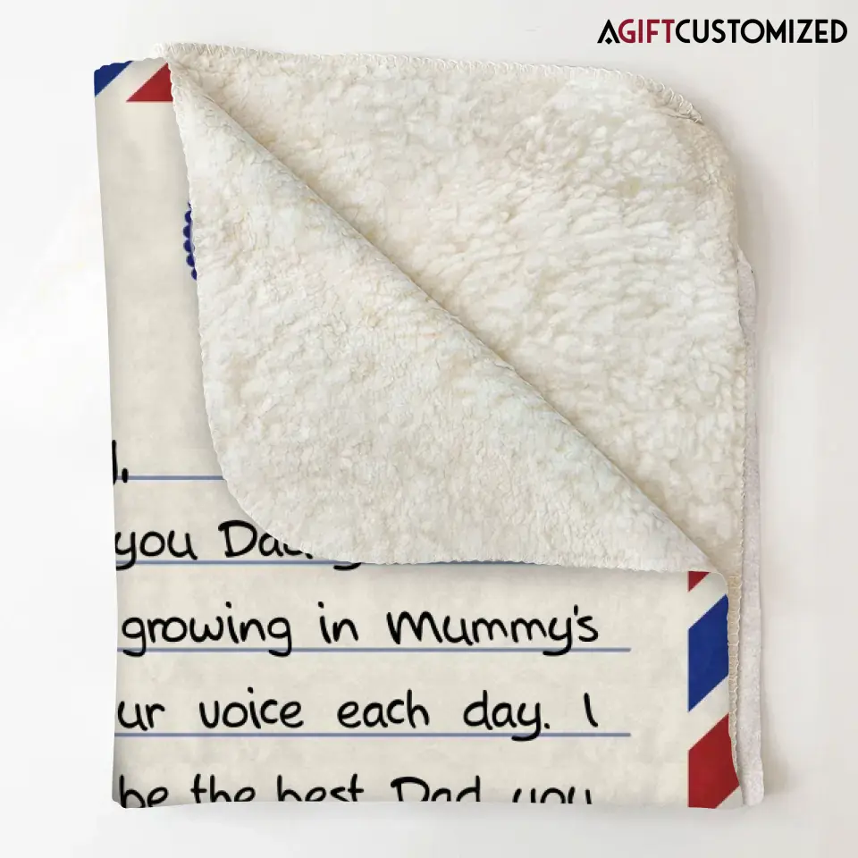 Agiftcustomized Personalized Blanket - Father's Day Gift For Dad - To My New Daddy ARND018