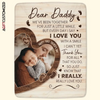 Agiftcustomized Personalized Blanket - Father&#39;s Day Gift For Dad - Dad Happy First Father&#39;s Day