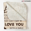 Agiftcustomized Personalized Blanket - Father&#39;s Day Gift For Dad - Dad Happy First Father&#39;s Day