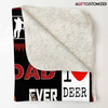 Agiftcustomized Personalized Blanket - Father&#39;s Day Gift For Dad, Grandpa - Best Buckin Dad Ever