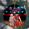 Agiftcustomized Personalized Ceramic Ornament - Gift For Couple - My Favorite Player Calls Me Bae