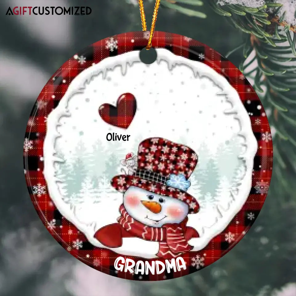 Agiftcustomized Personalized Ceramic Ornament - Gift For Grandma - Grandma's Sweethearts