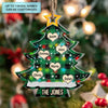 Family Christmas Tree - Personalized Custom 5-Layer Christmas Shaker Ornament - Christmas Gift For Family Members