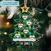 Family Christmas Tree - Personalized Custom 5-Layer Christmas Shaker Ornament - Christmas Gift For Family Members